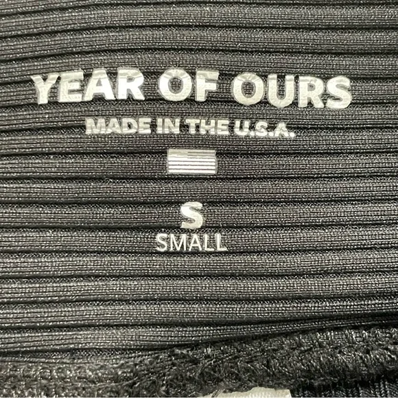 NWT Year Of Ours Ribbed Flare Black Leggings Pants Stretch Yoga Women’s Small - Picture 11 of 13